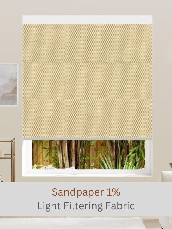 Sandpaper 1% light filtering roller shade fabric