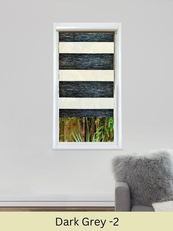 Dark Grey zebra blind