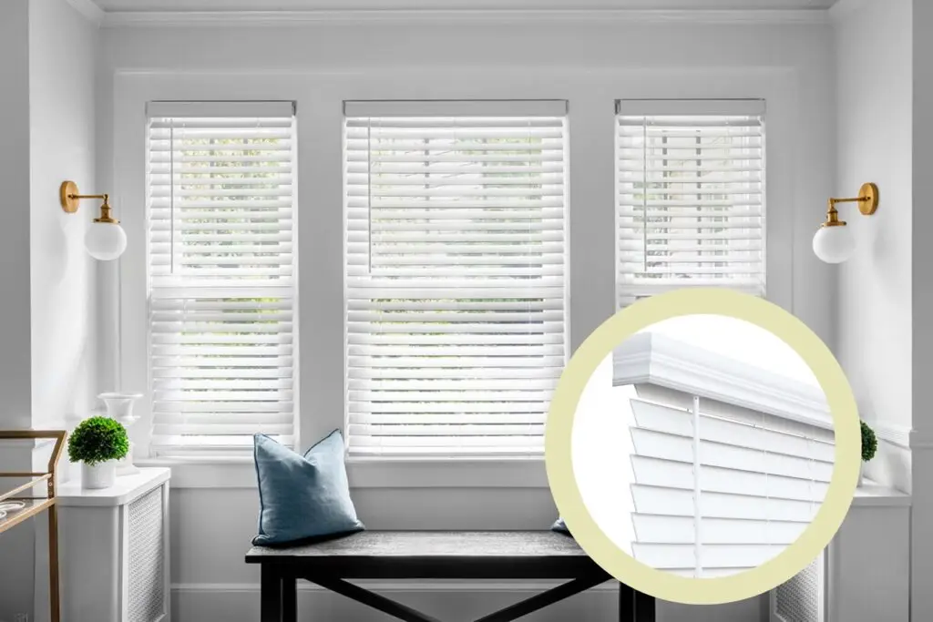 Faux wood blinds