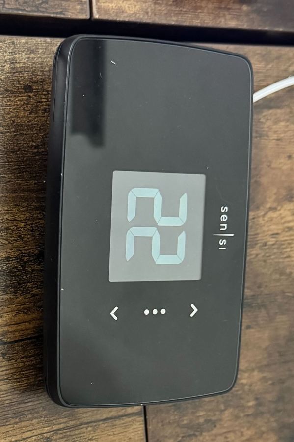 Temperature sensor logging the cooling rate during the blinds test